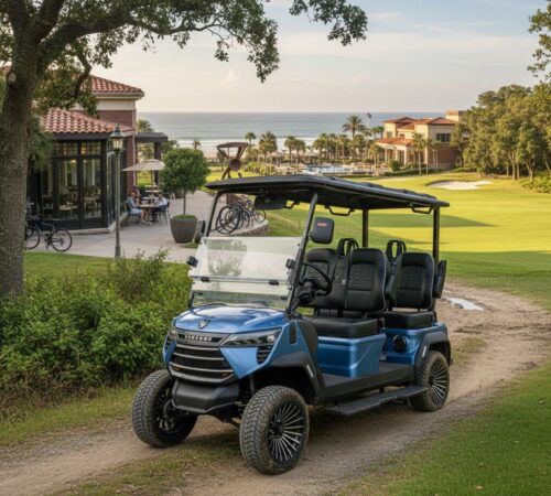 a truck is parked in the grass